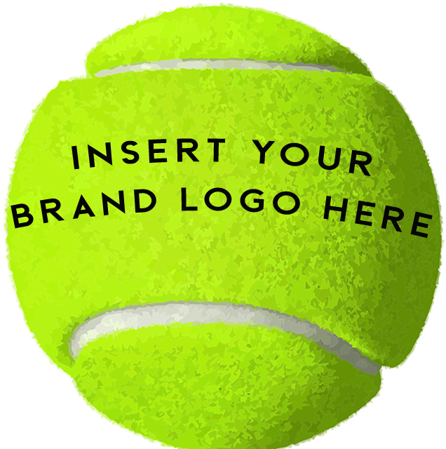 branded tennis ball