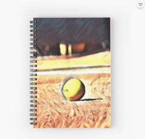 tennis court notebook
