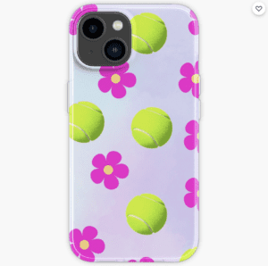 tennis balls and flowers phone case